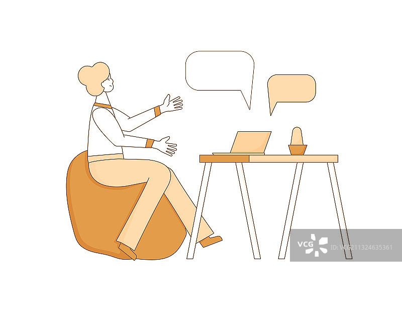 在线压力疗法场景扁平风格图片素材