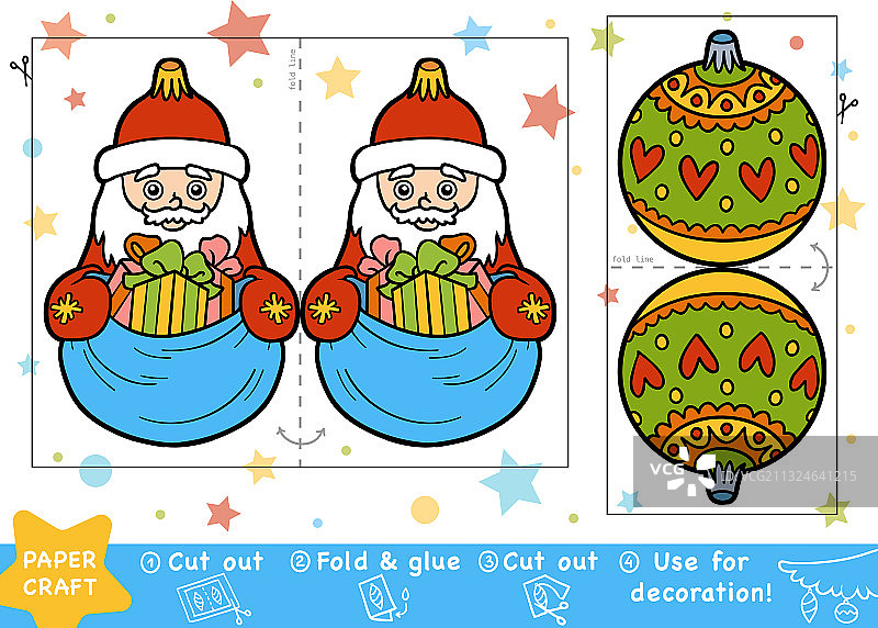 儿童教育圣诞节纸工艺品图片素材