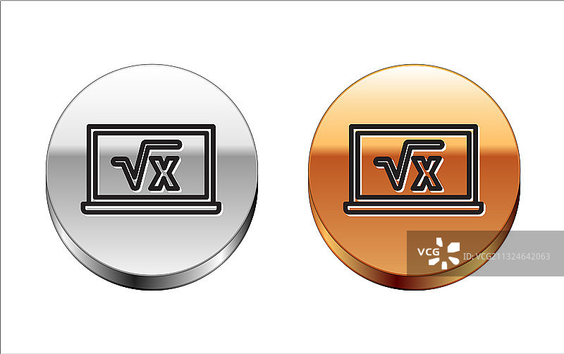 黑板上的黑色线条平方根x符号图片素材