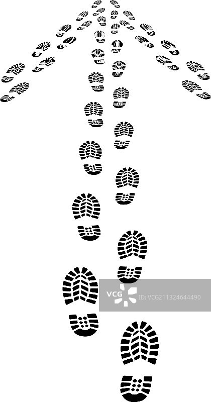 箭头形状的脚印图片素材