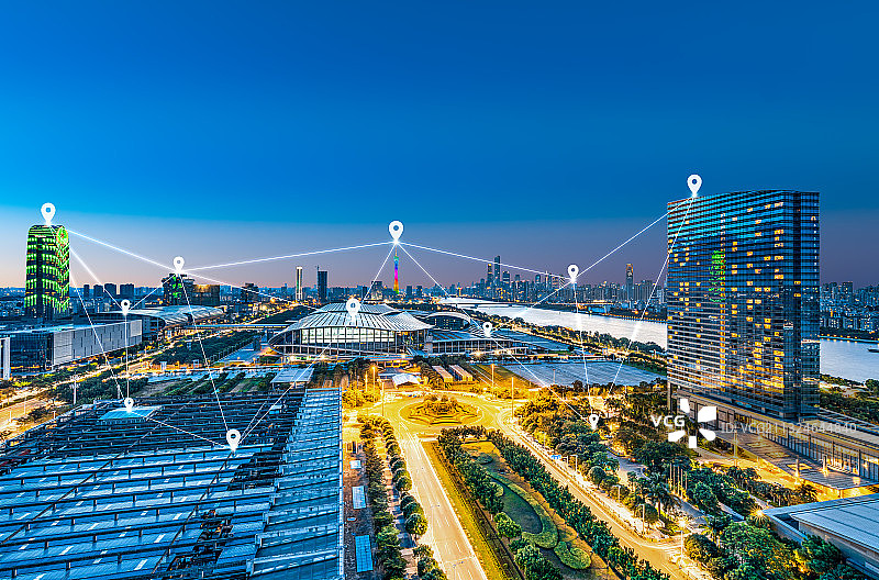 广州科技城市导航定位系统图片素材