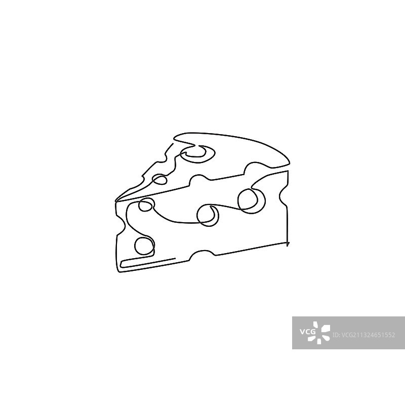 新鲜美味单线连续绘图图片素材