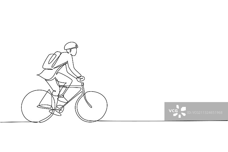 年轻职业人士的单线连续画图片素材