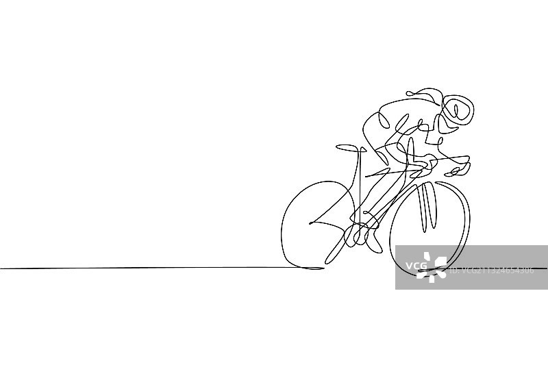 单线绘制充满活力的年轻女人图片素材