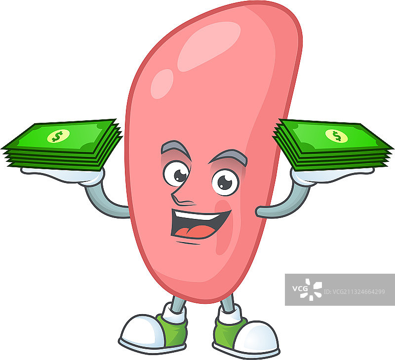 快乐的淋病奈瑟菌吉祥物设计图片素材