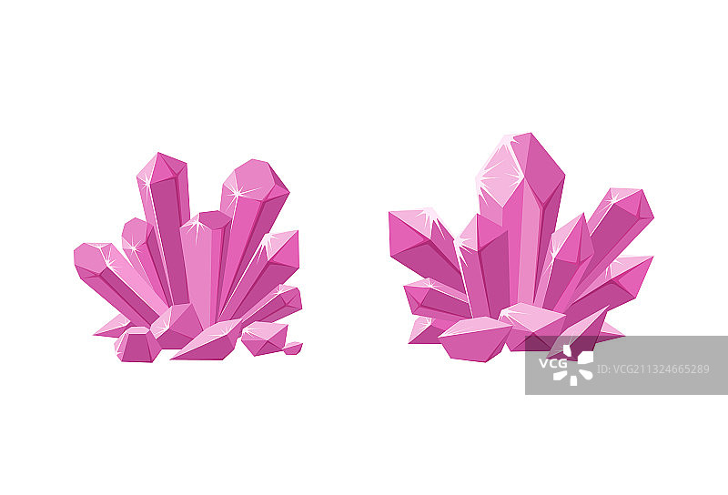 闪烁的粉色水晶或宝石图片素材