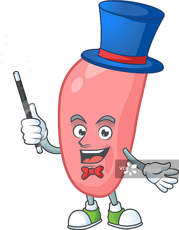 淋病奈瑟菌魔法师卡通形象图片素材