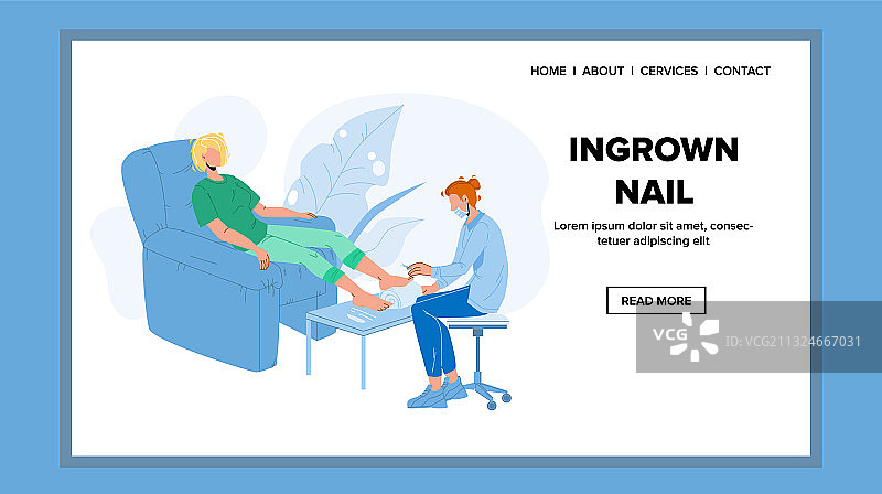 嵌甲的医疗处理程序图片素材