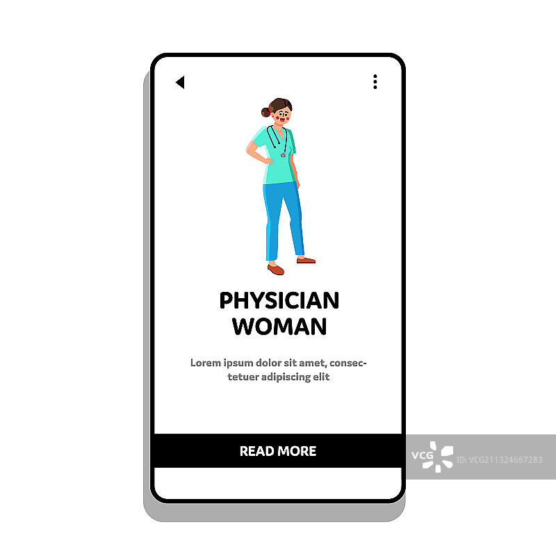 穿制服的听诊器女医生图片素材