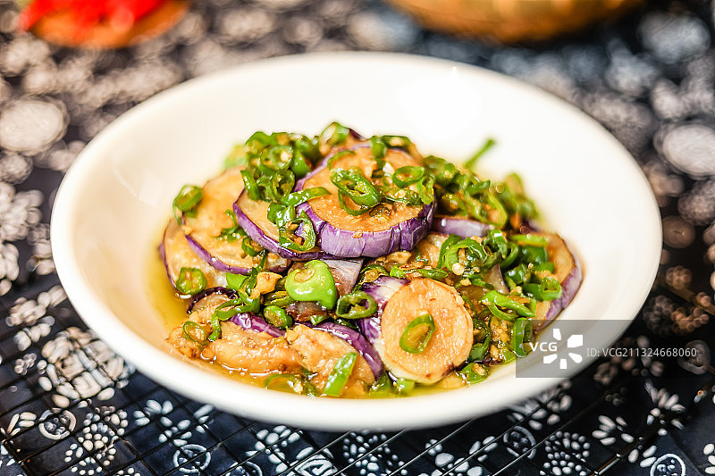 青椒炒茄子图片素材