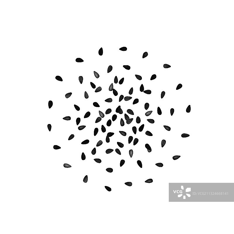 白色背景上的黑芝麻图片素材