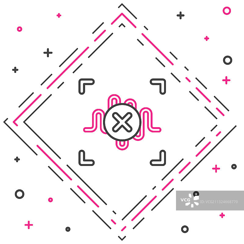 语音识别拒绝线性图标图片素材