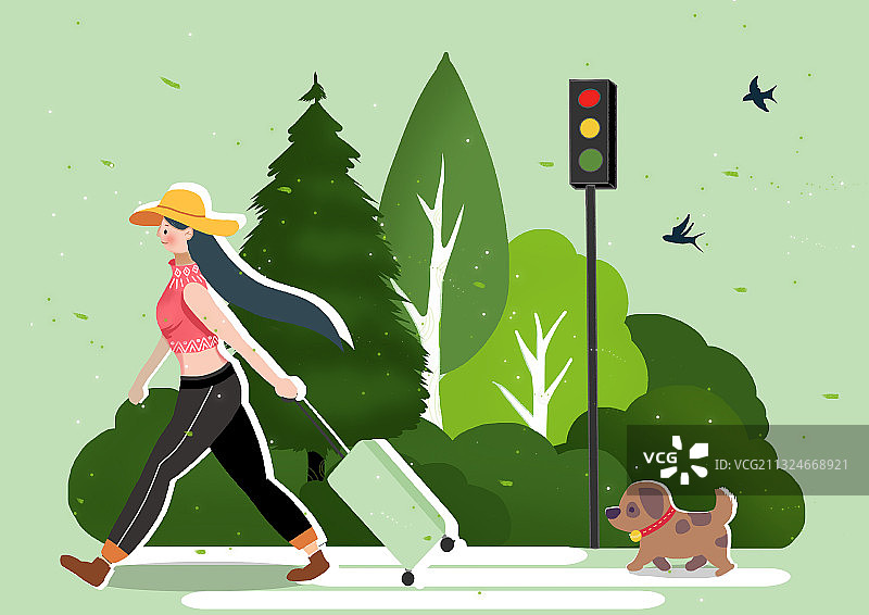 春天去旅行图片素材