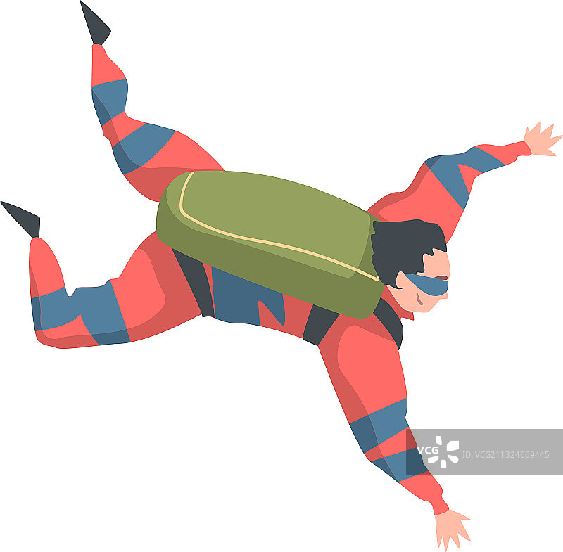 男子跳伞自由落体图片素材