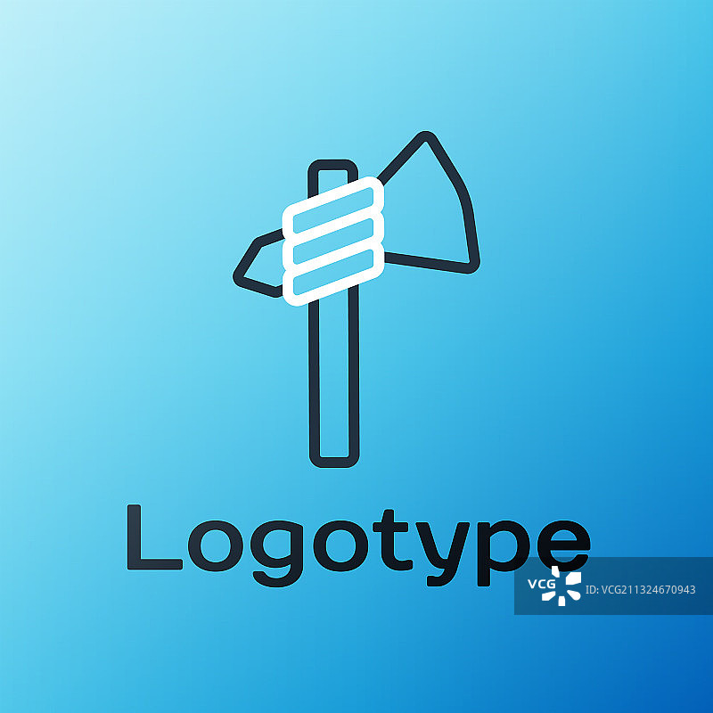 线条美洲原住民战斧图标图片素材