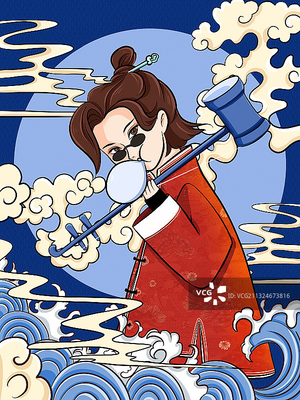 国潮女孩图片素材