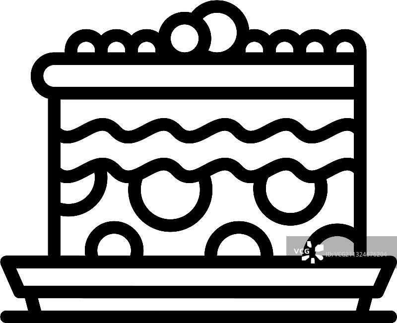 餐厅蛋糕图标轮廓样式图片素材