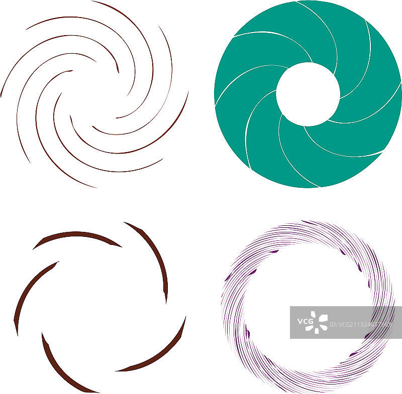 圆形螺旋旋流设计元件图片素材
