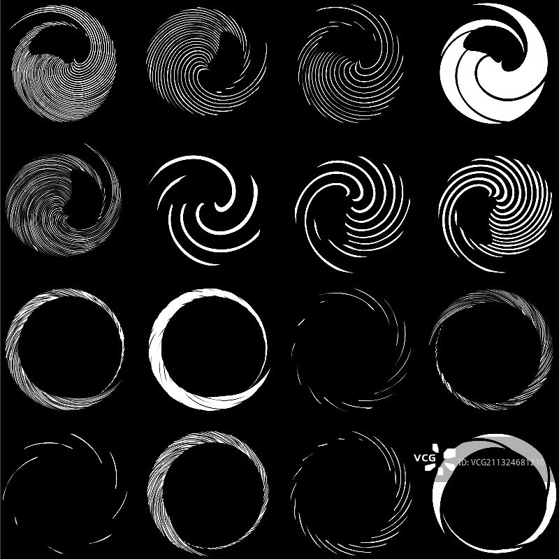 圆形螺旋旋流设计元件图片素材