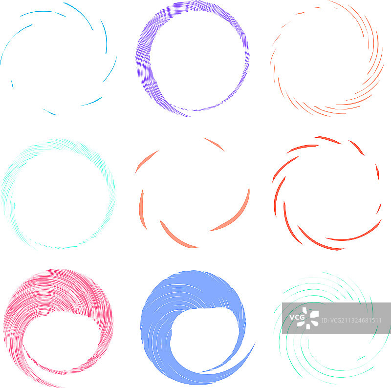 圆形螺旋旋流设计元件图片素材