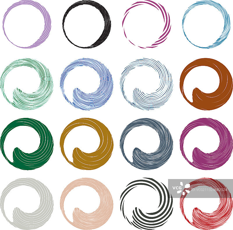 圆形螺旋旋流设计元件图片素材