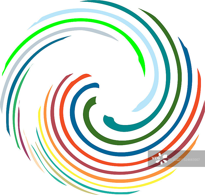 圆形螺旋旋流设计元件图片素材