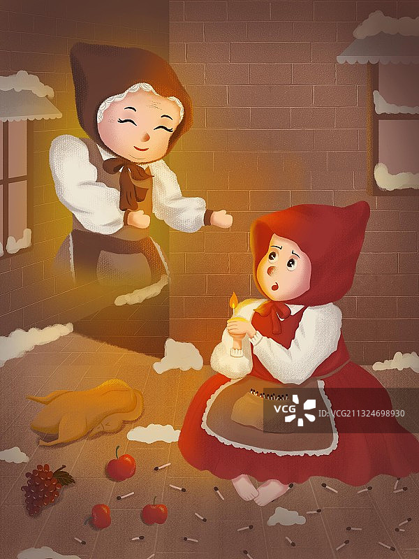 卖火柴的小女孩图片素材