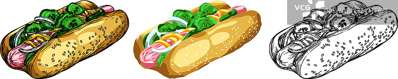 热狗合集图片素材