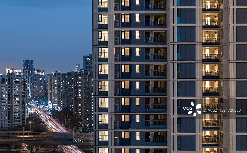 合肥融创长江壹号城市夜景图片素材