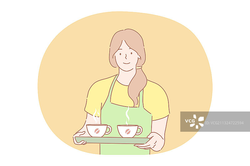 咖啡店服务广告概念图片素材