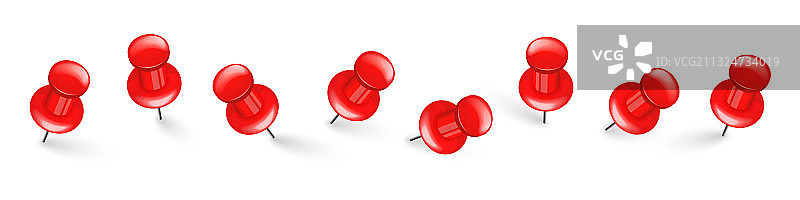 逼真红色图钉图片素材