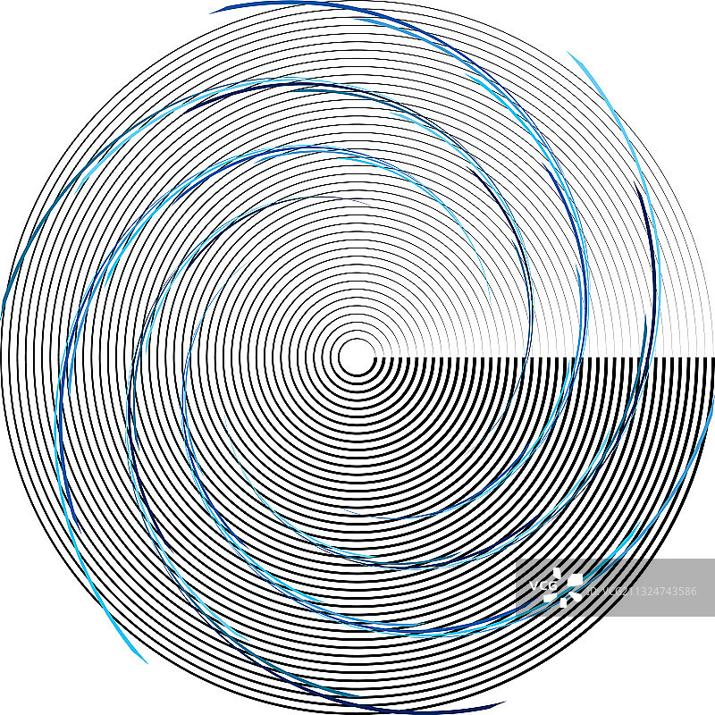 叠加抽象螺旋、漩涡、漩涡蜗壳图片素材