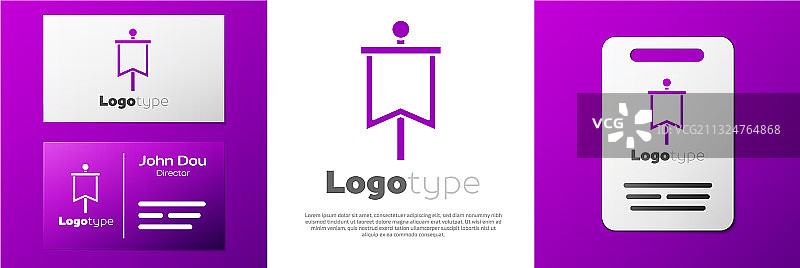 中世纪旗帜图标logo图片素材