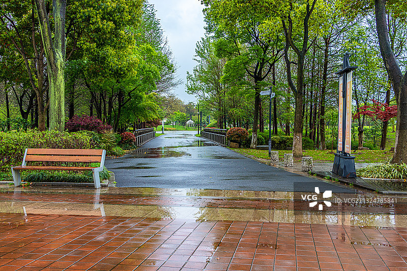 中国南京玄武湖情侣园春天风景图片素材