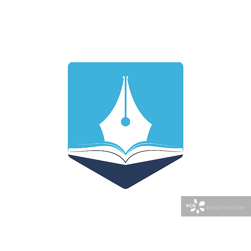 书籍笔标志设计图片素材