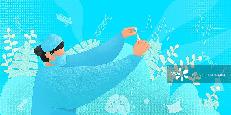 拿着注射器的护士图片素材