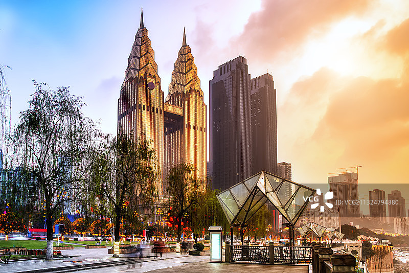 四川重庆喜来登大酒店街景图片素材