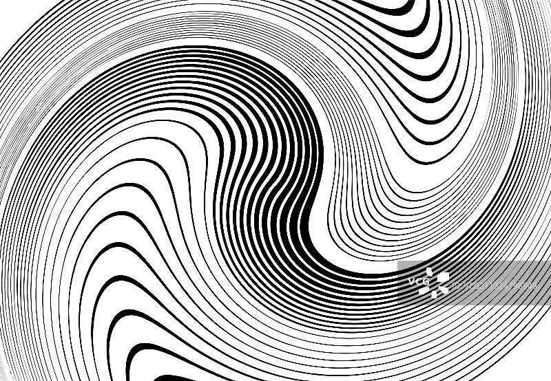 波浪同心麻花涡旋线条图片素材