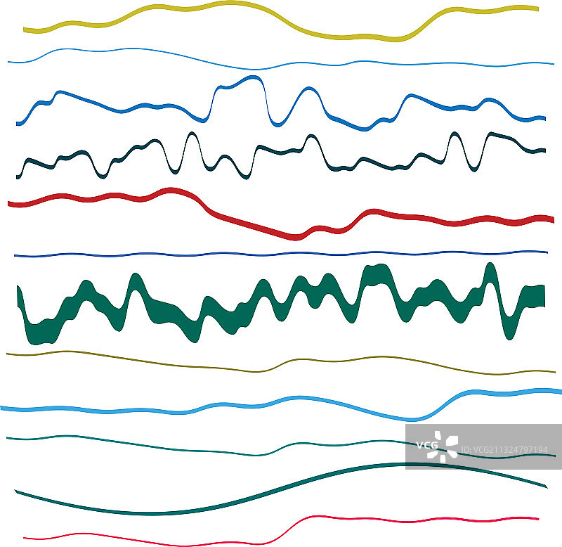 不规则的波浪曲线图片素材