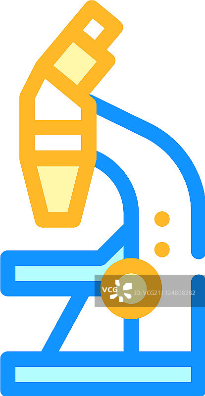 显微镜工具彩色图标图片素材