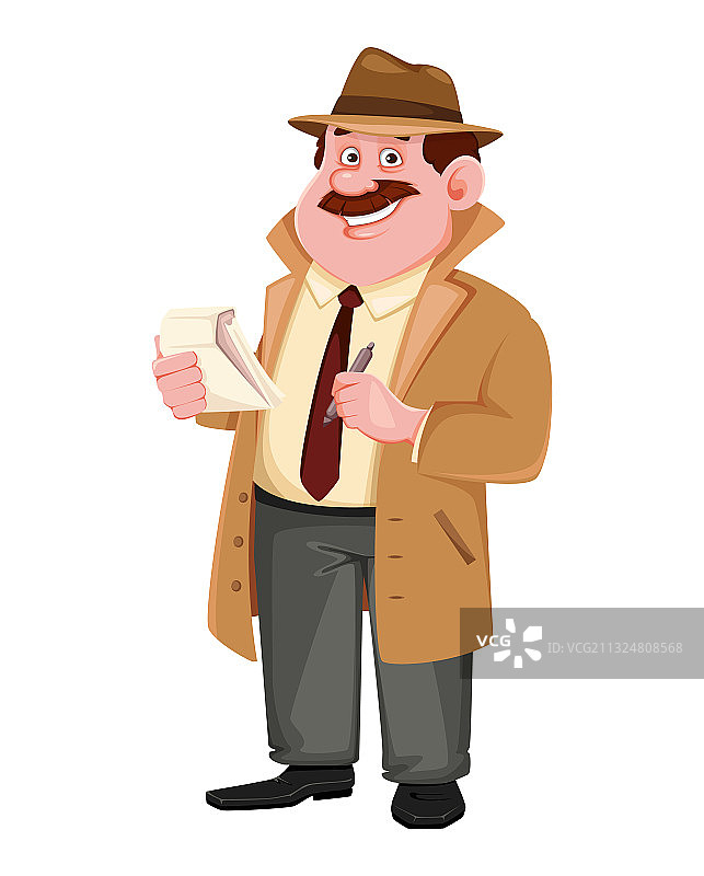 侦探角色做笔记素材图片素材