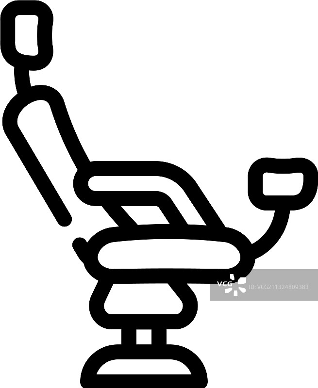 妇科检查椅线性图标图片素材