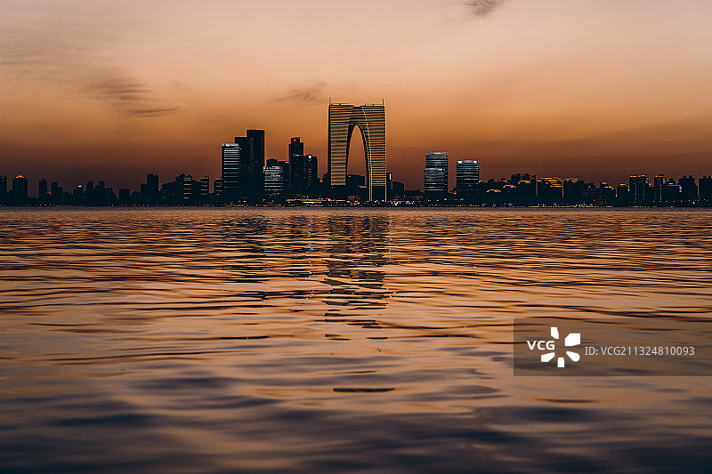 金鸡湖景区 苏州图片素材