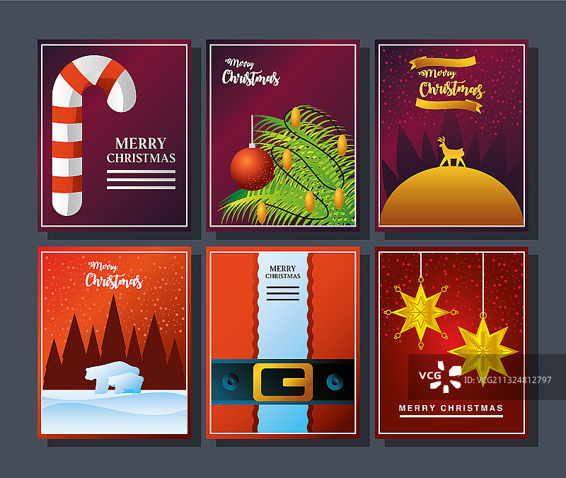 圣诞贺卡合集图片素材