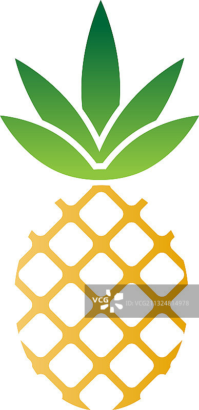 菠萝Logo水果甜热带健康生态图片素材