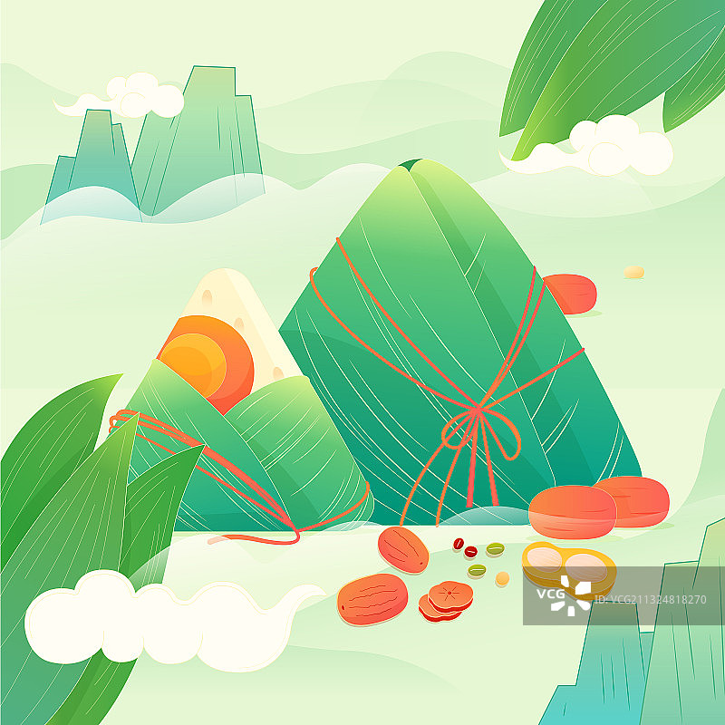 端午节国潮风矢量插画图片素材