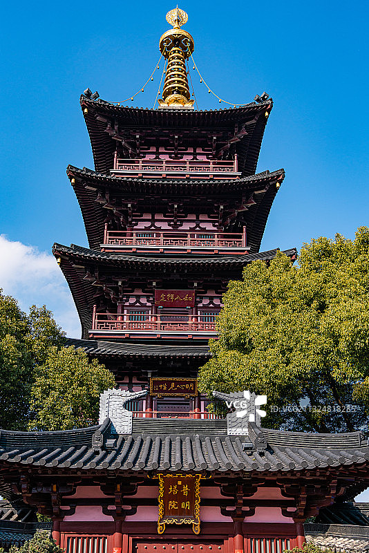 苏州寒山寺古塔图片素材