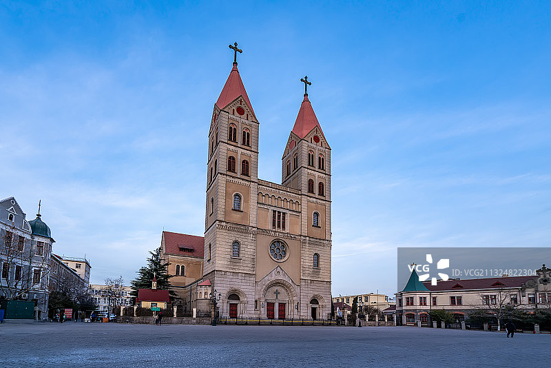 青岛天主大教堂图片素材