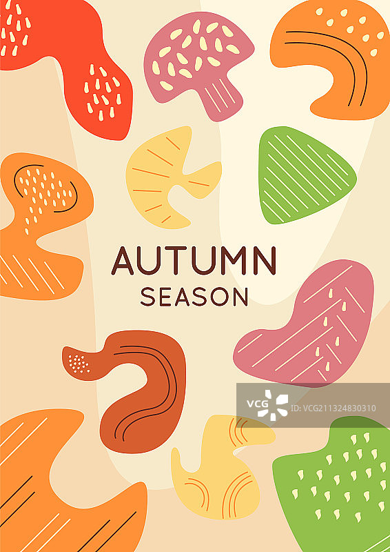 秋季抽象海报模板图片素材