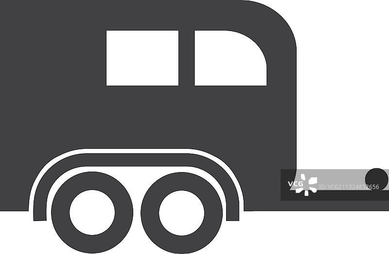 马拖车卡车运输道路货物logo图片素材